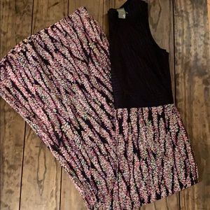 Jumpsuit with detailing on top and floral pants